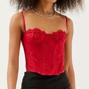 Red UO modern love corset